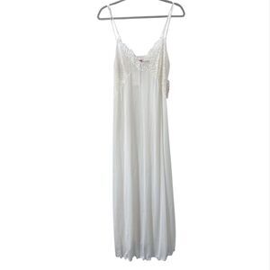 L.A. Intimates Slip Maxi Dress Large Made In USA Vintage Sheer Feminine